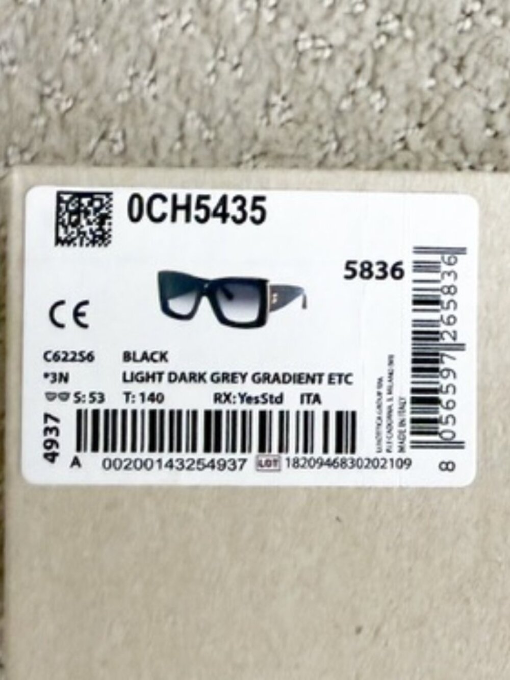 CHANEL Black Oversized Rectangle Sunglasses w/ Orig. Packaging Celeb Style - Picture 2 of 16